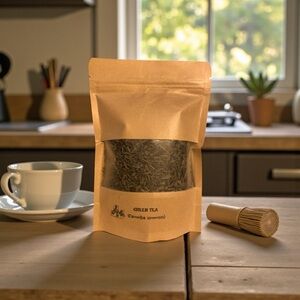 Green Tea Leaves in Closable Kraft Pouch Camellia Sinensis New In Package